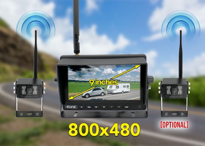 9 inches TFT-LCD Split Screen Monitor