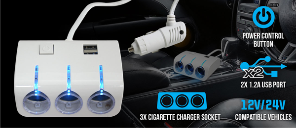 Benefits of a 3 Way Splitter Car Charger Adapter