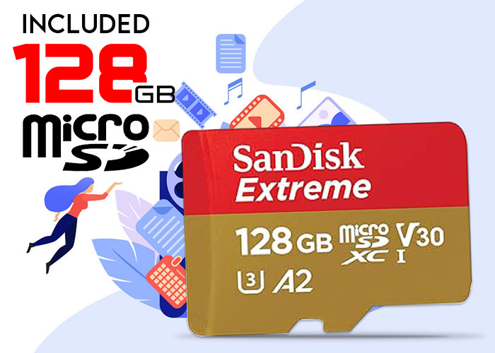 Sandisk 128GB MicroSD Card Included