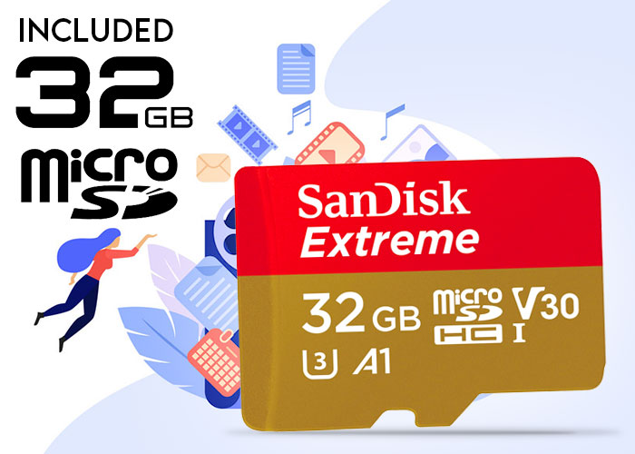 Sandisk 32GB MicroSD Card Included