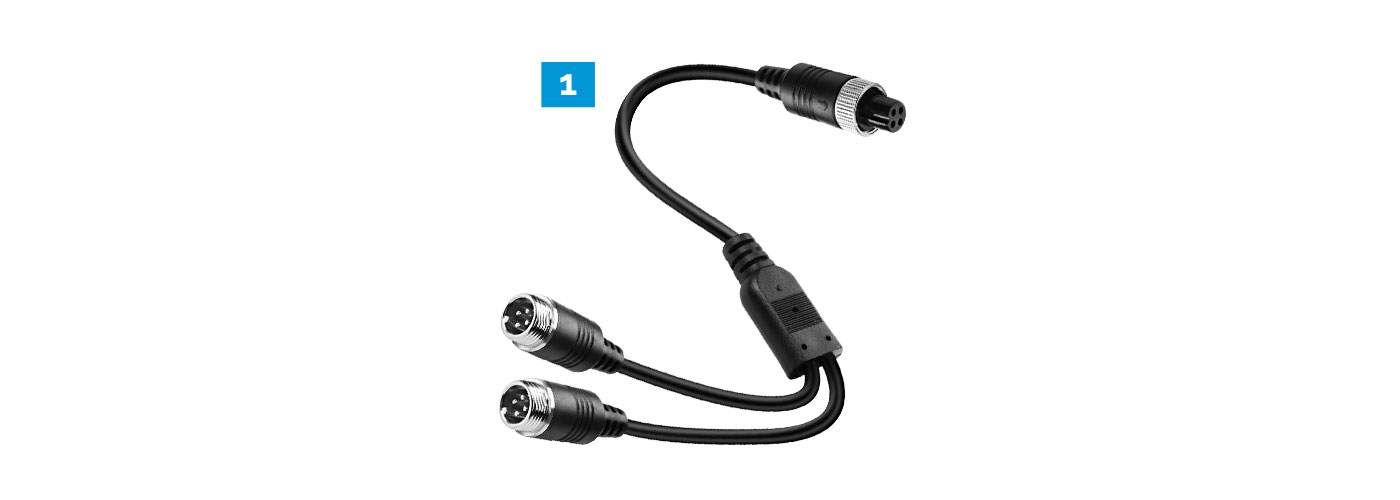 4PIN Female to Dual Male Y Splitter Video Cable