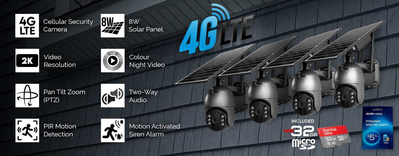 4G LTE Solar CCTV Camera PTZ