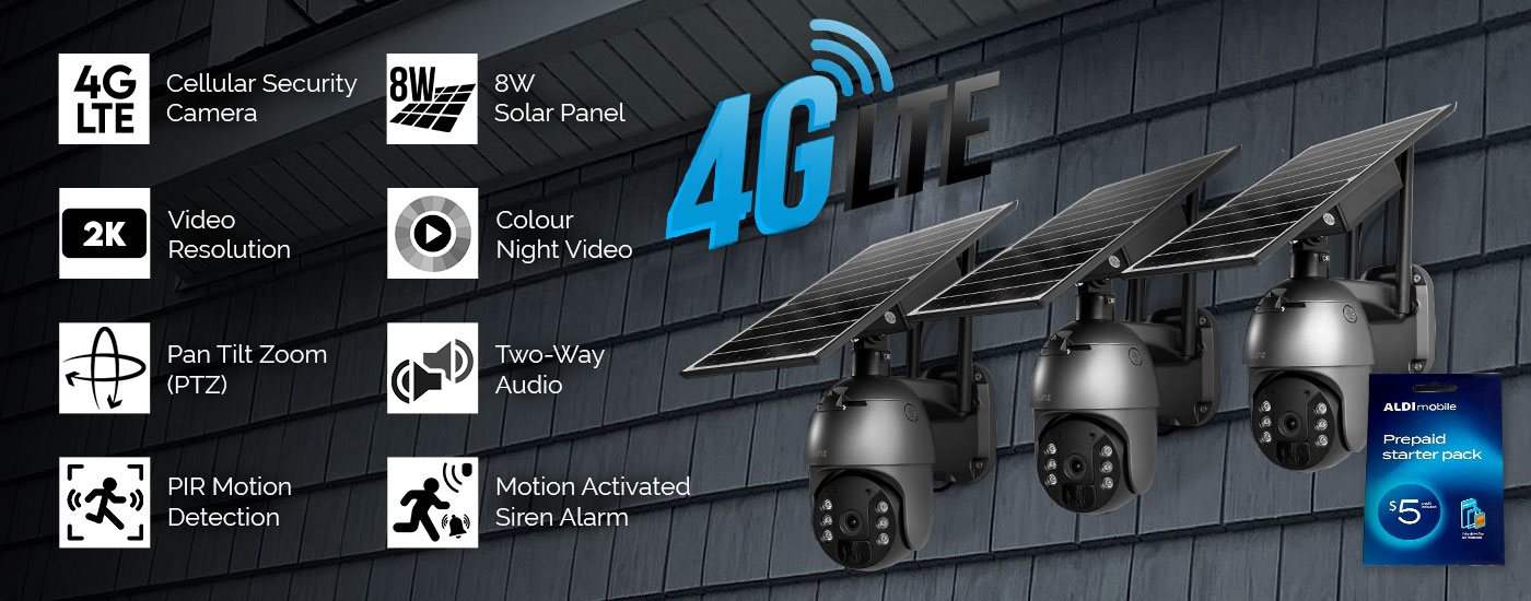 4G LTE Solar CCTV Camera PTZ