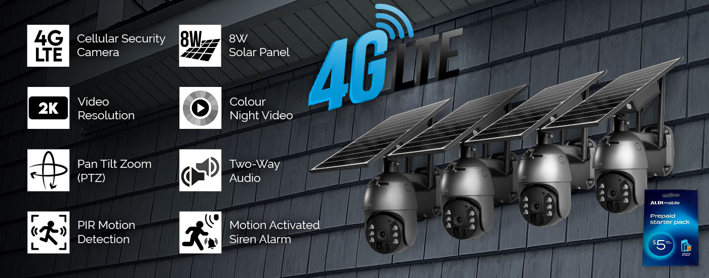 4G LTE Solar CCTV Camera PTZ