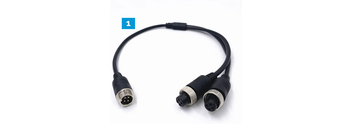 4PIN Female to Dual Male Y Splitter Video Cable