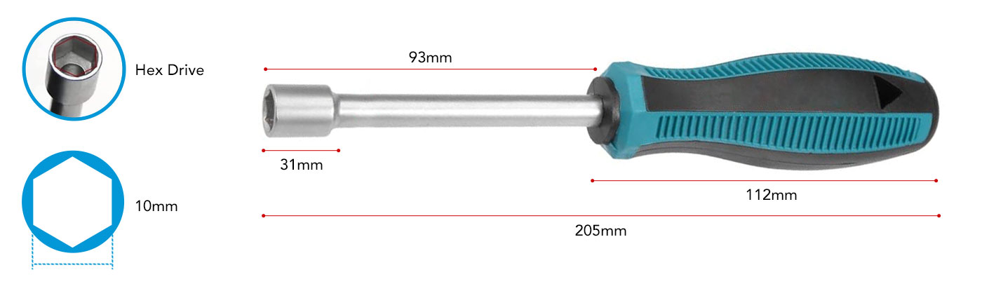 Nut Socket Wrench Dimension