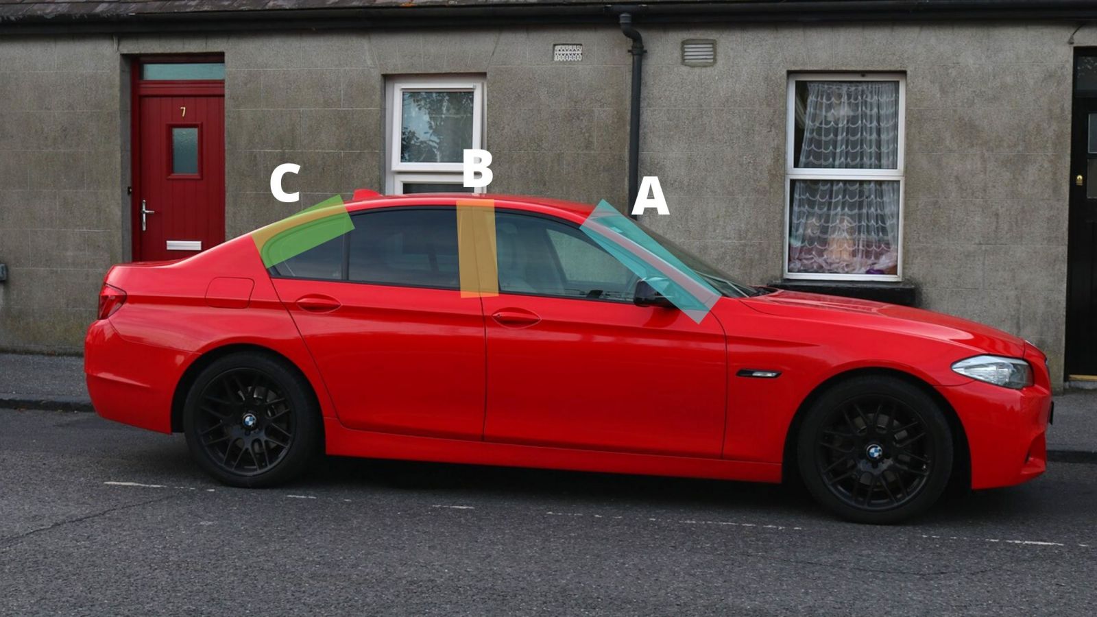 Blind Spot pillars in a car