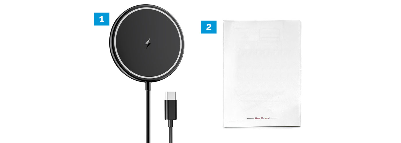 Charging Pad with Built-in Cable, Charging manual QR