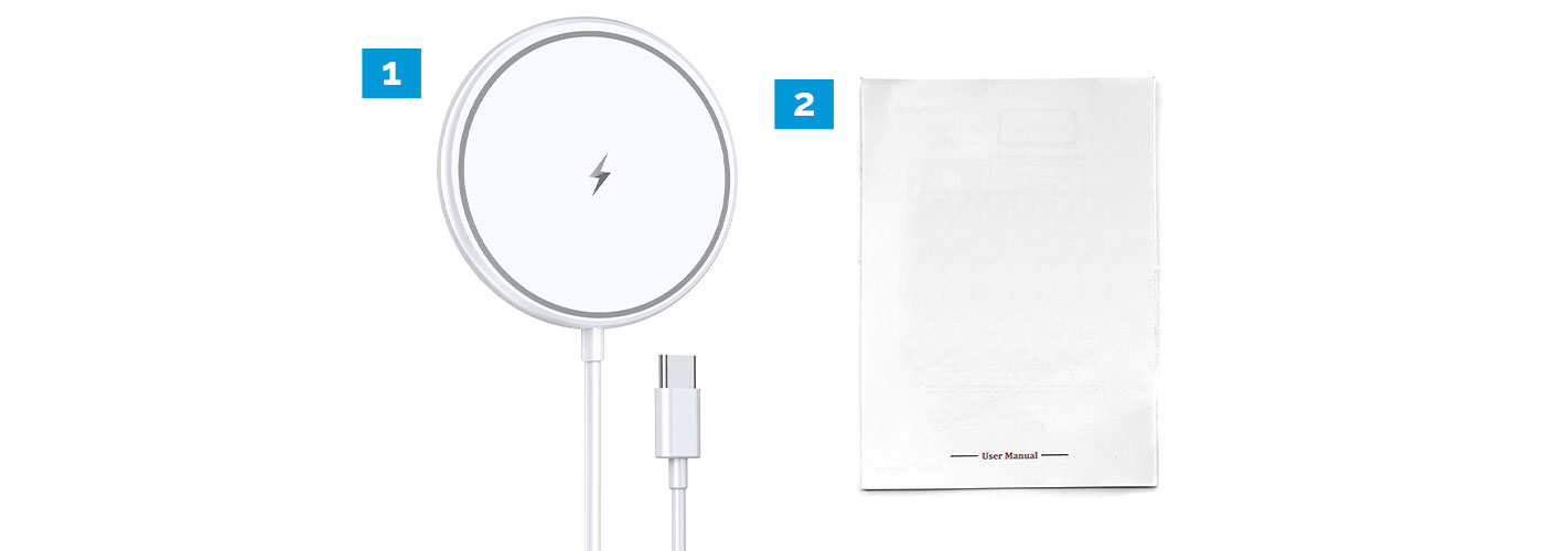 Charging Pad with Built-in Cable, Charging manual QR