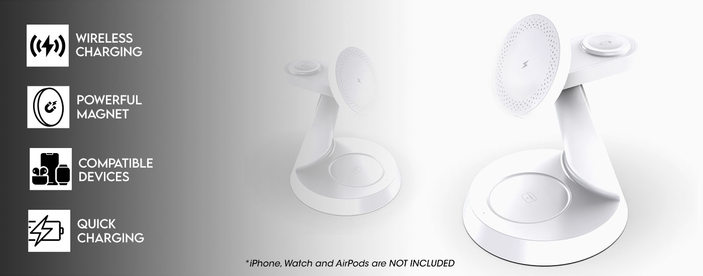 3 in 1 Magnetic Wireless Charging Station for iPhone Apple