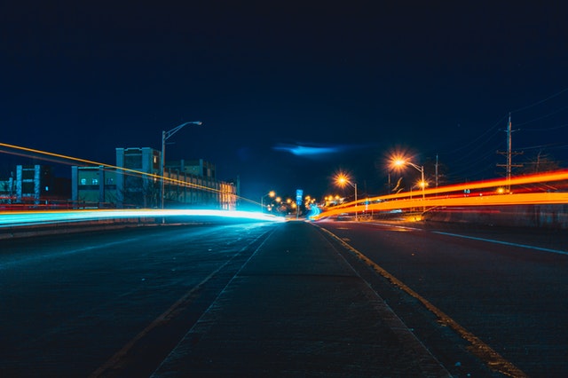 road with lights