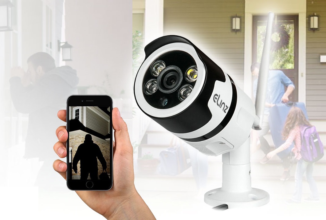 security camera and front door