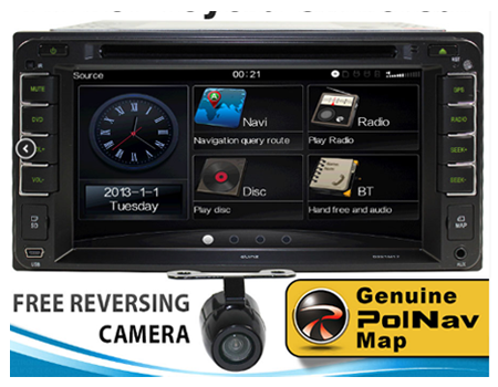 in dash car dvd player free reversing camera