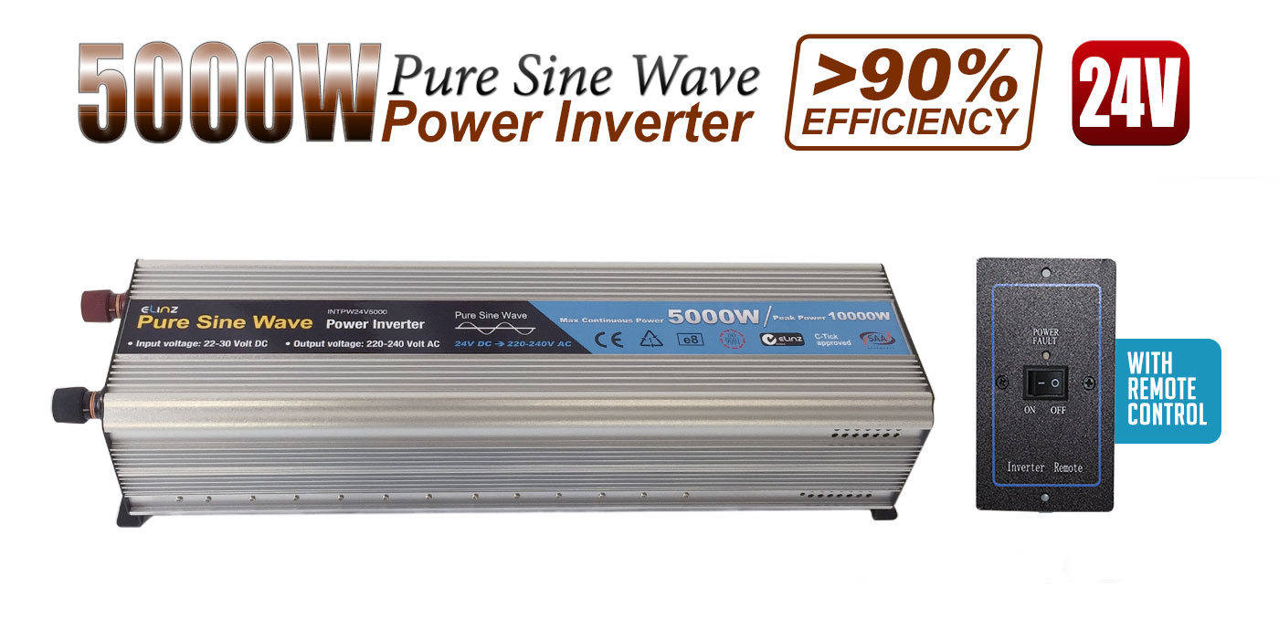 Pure Sine Wave Power Inverter 5000w10000w 24v 240v Aus Plug Remote Control 2655