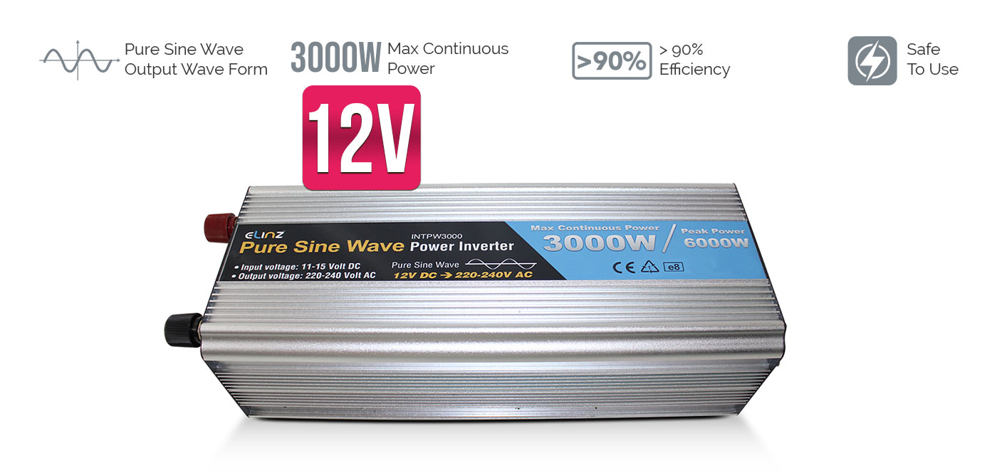 12v Pure Sine Wave Power Inverter 3000w / 6000w AUS plug Car Boat Caravan