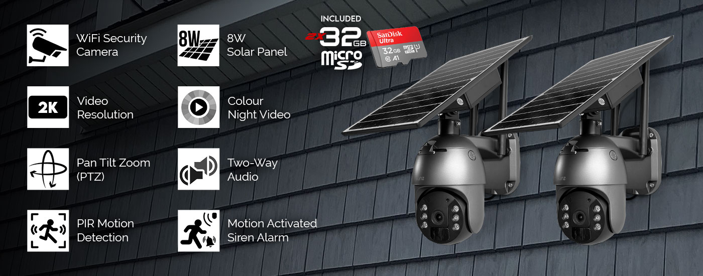 2K PTZ Solar CCTV Camera