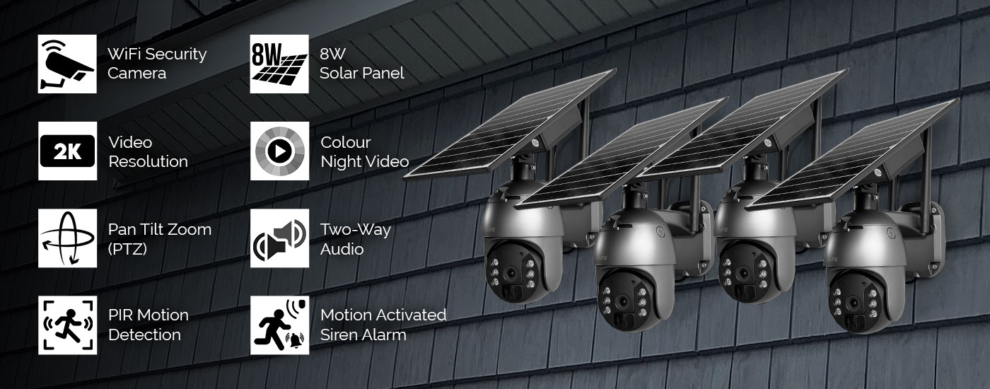 2K PTZ Solar CCTV Camera