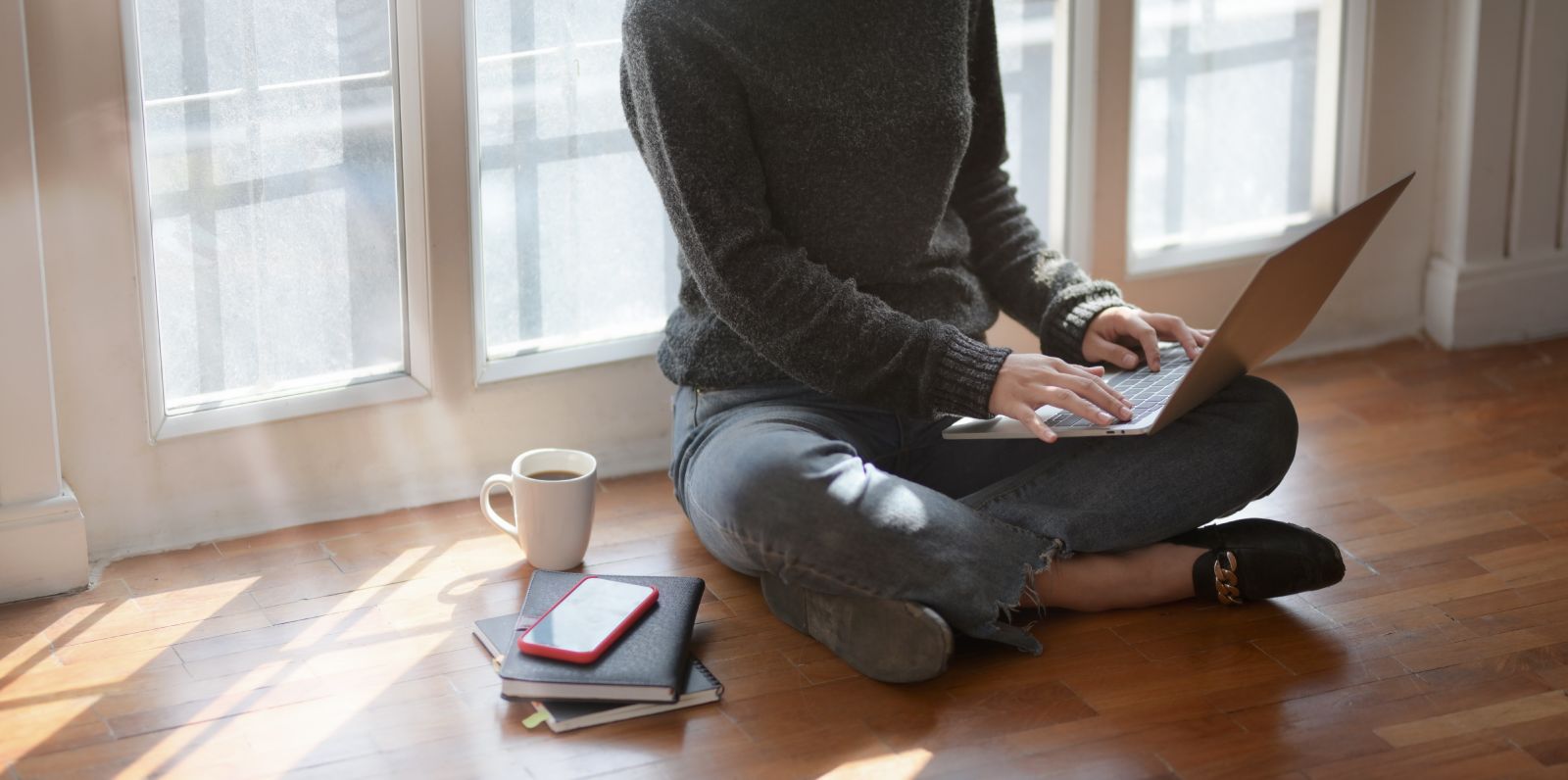 A person studying