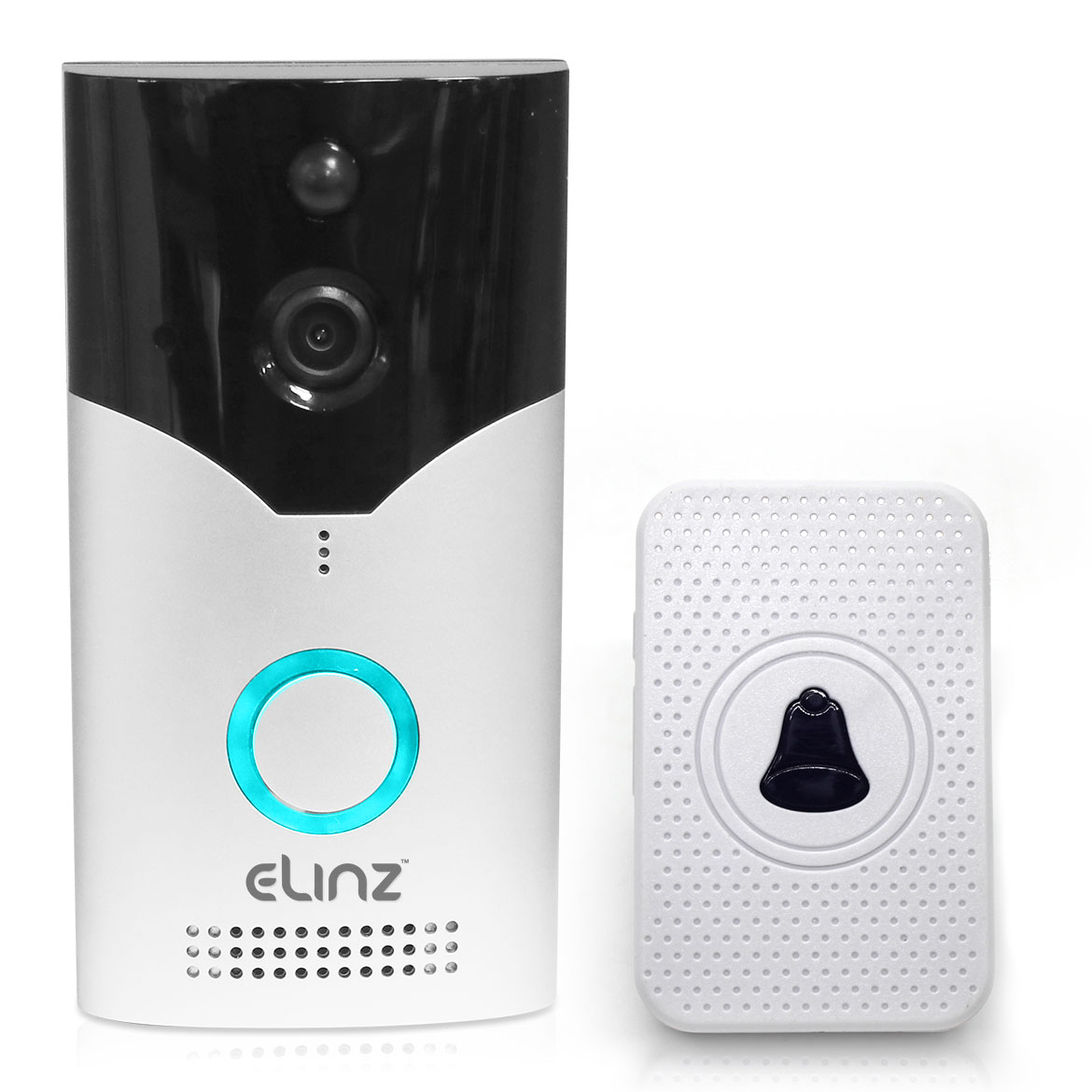 Elinz Wireless WiFi Doorbell Intercom Security Camera HD 1080P Two-Way Talk