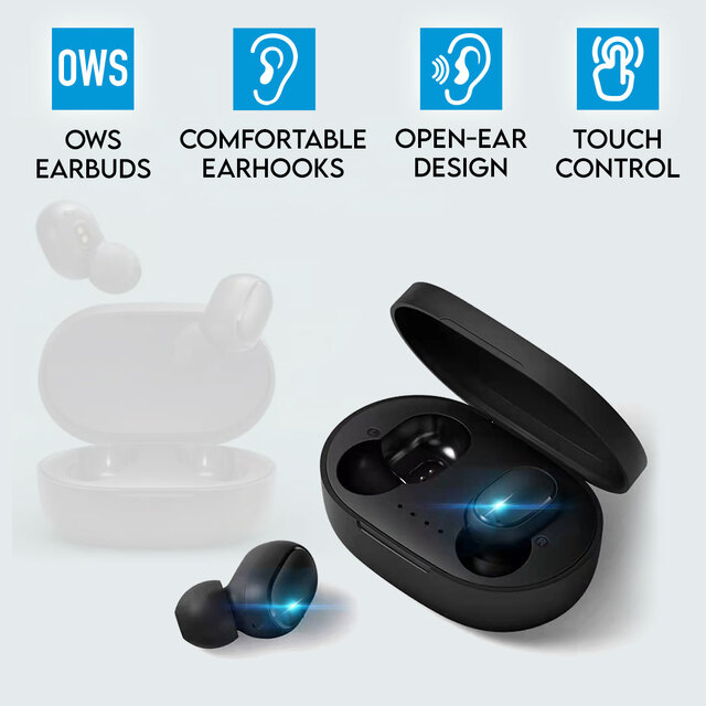 Elinz TWS True Wireless In-Ear Headset Active Noise Cancellation 200mAh Charging Case Black