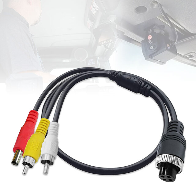 RCA Camera to 4PIN Female Converter Adaptor Cable for Reverse Camera