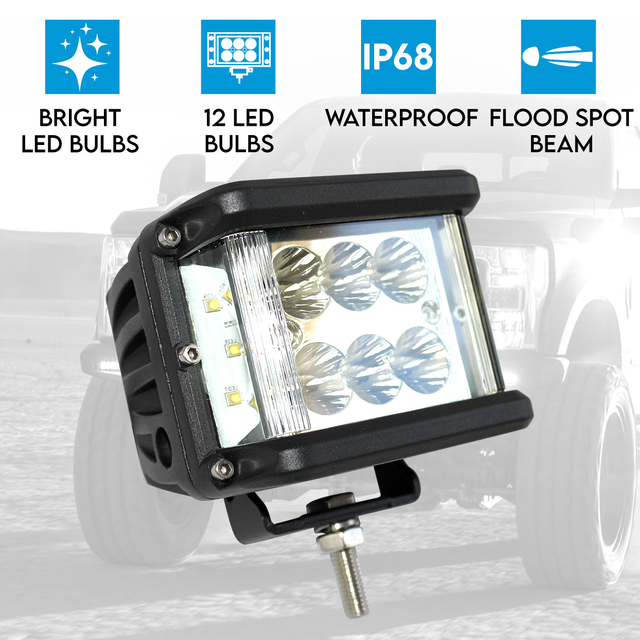 Elinz 60W LED Driving WorkLight Flood Spot Beam 12V 24V Truck Lamp Light Offroad