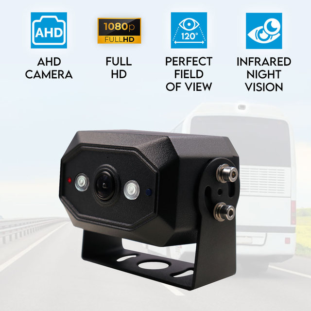 Elinz 1080P AHD Reversing Rear View 4PIN 2pcs IR LED Night Vision Car Truck Caravan CMOS Camera