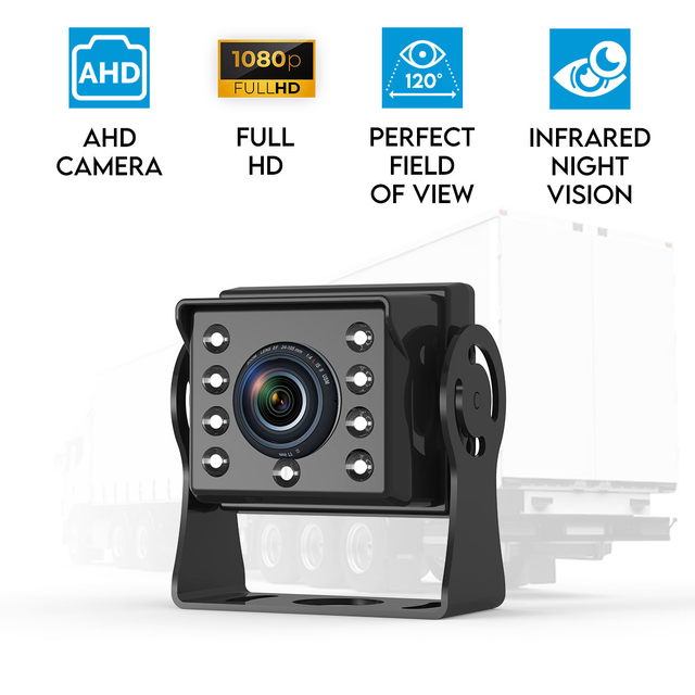 Elinz 1080P AHD Reversing Rear View 4PIN 8pcs IR LED Night Vision Car Truck Caravan CMOS Camera