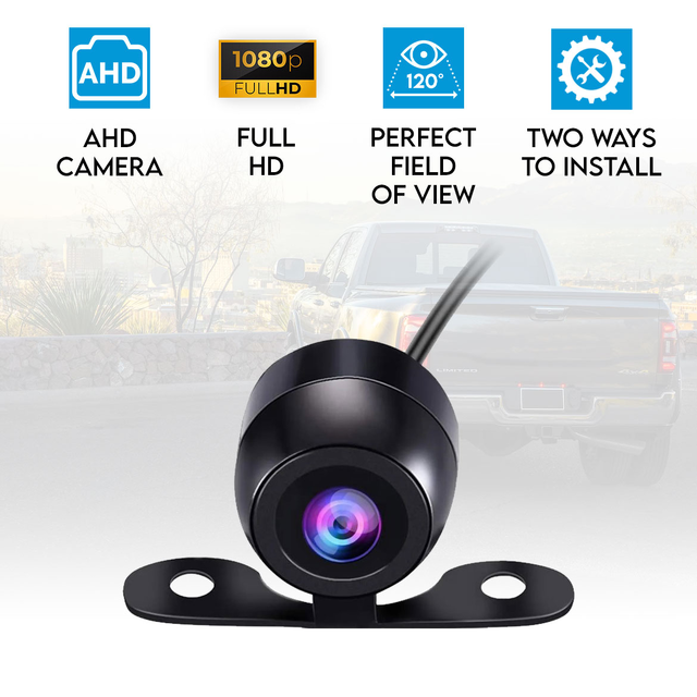 Elinz 1080P AHD Reversing Rear View 4PIN Hanging or Embedded Flush Mount Car Truck Caravan CMOS Camera