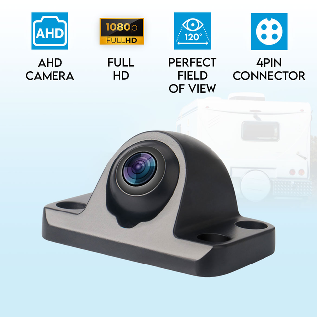 Elinz 1080P AHD Reversing Rear View 4PIN Mini Eyeball Car Truck Caravan CMOS Camera